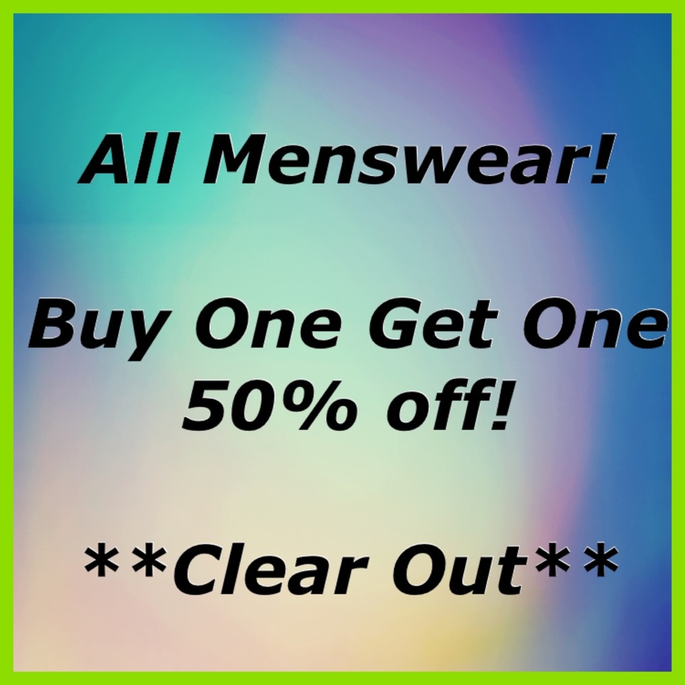 **All Menswear BOGO 50% Off**